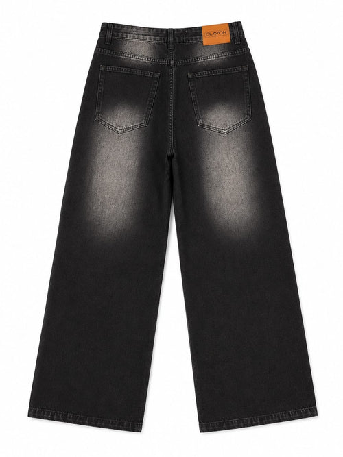 BLACKOUT WIDE LEG JEANS