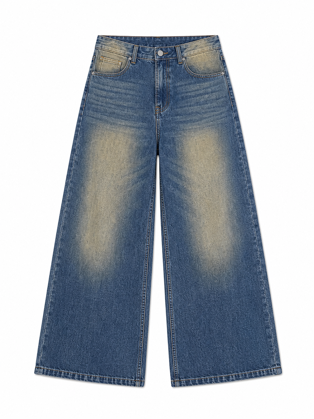 VINTAGE WASH WIDE LEG JEANS