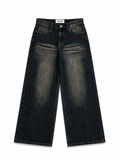 OLIVE VINTAGE WIDE LEG JEANS