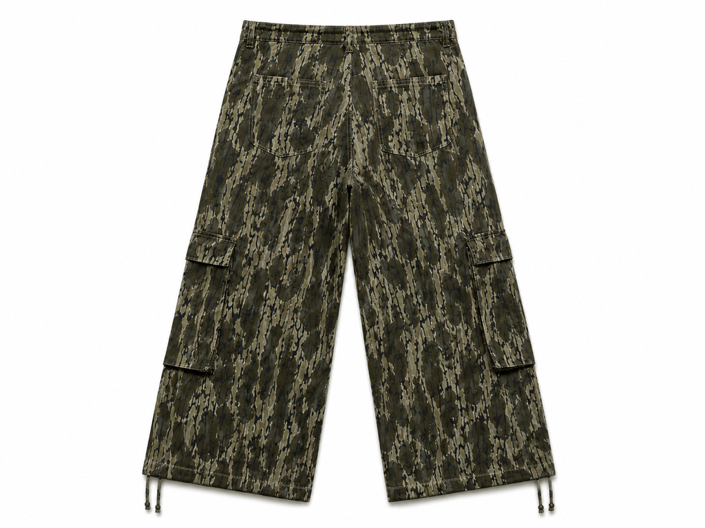 TIGER CAMO WIDE LEG CARGO